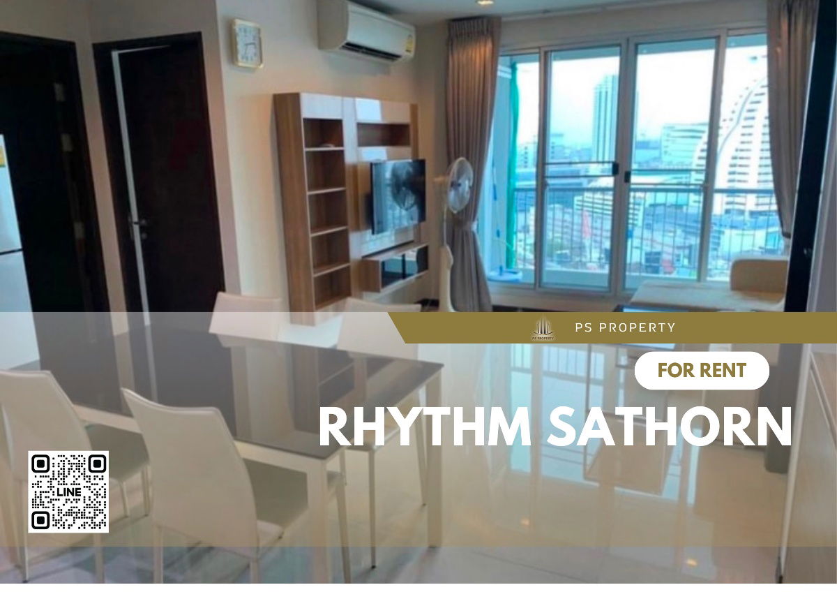 For rent 📌Rhythm Sathorn📌 2 bedrooms, 2 bathrooms, beautiful room, ready to move in, fully furnished, electrical appliances, near BTS Saphan Taksin.