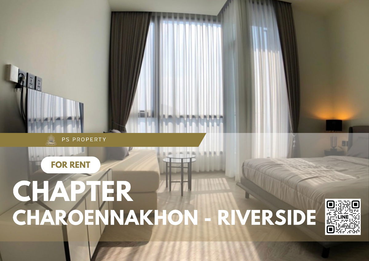 For rent⭐Chapter Charoennakhon - Riverside⭐ Chao Phraya River view, near BTS Krung Thonburi, furniture, complete electrical appliances.