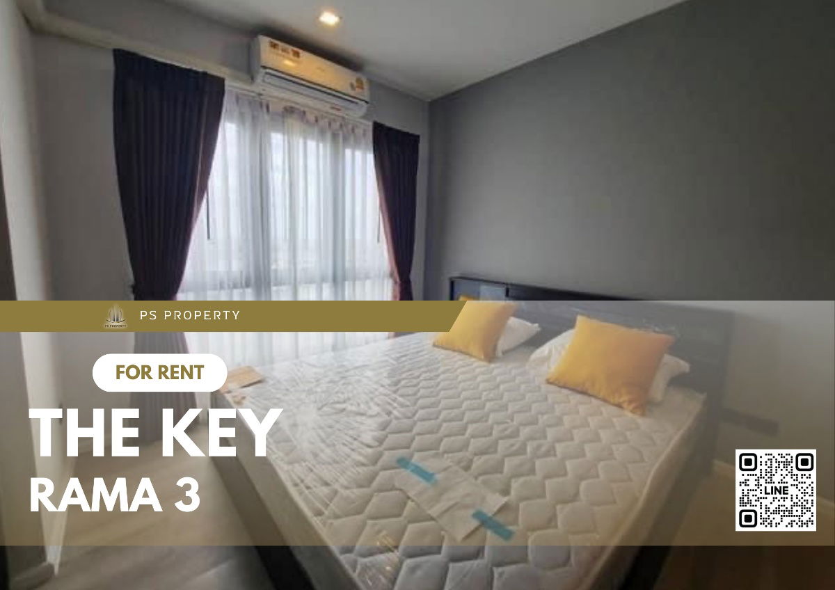 For rent 🔥The Key Rama 3🔥 convenient travel near BTS Surasak, furniture, complete electrical appliances.