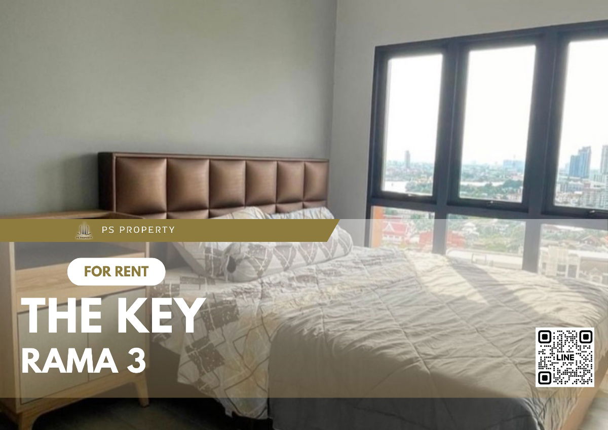 For rent ⭐The Key Rama 3⭐ near terminal21 mall and BTS Surasak, furniture, complete electrical appliances.