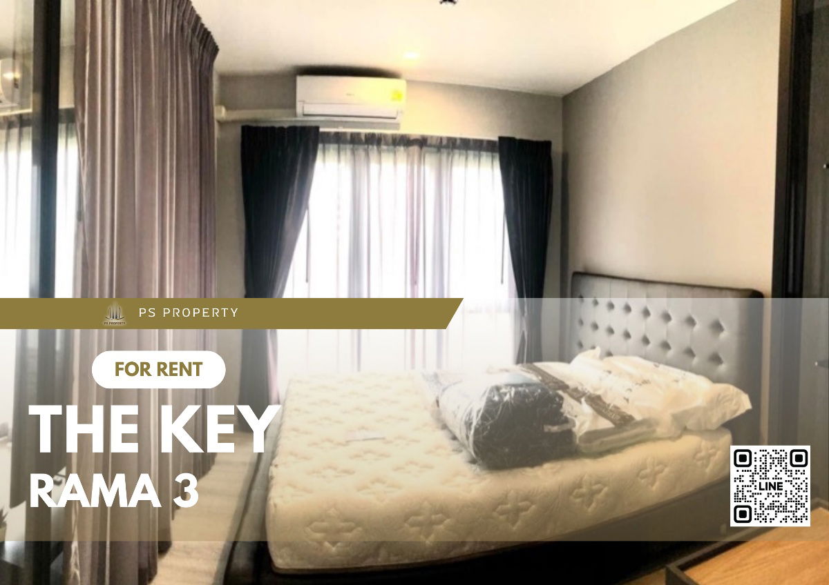 For rent 🔥The Key Rama 3🔥 next to Terminal 21 mall, furniture, complete electrical appliances.