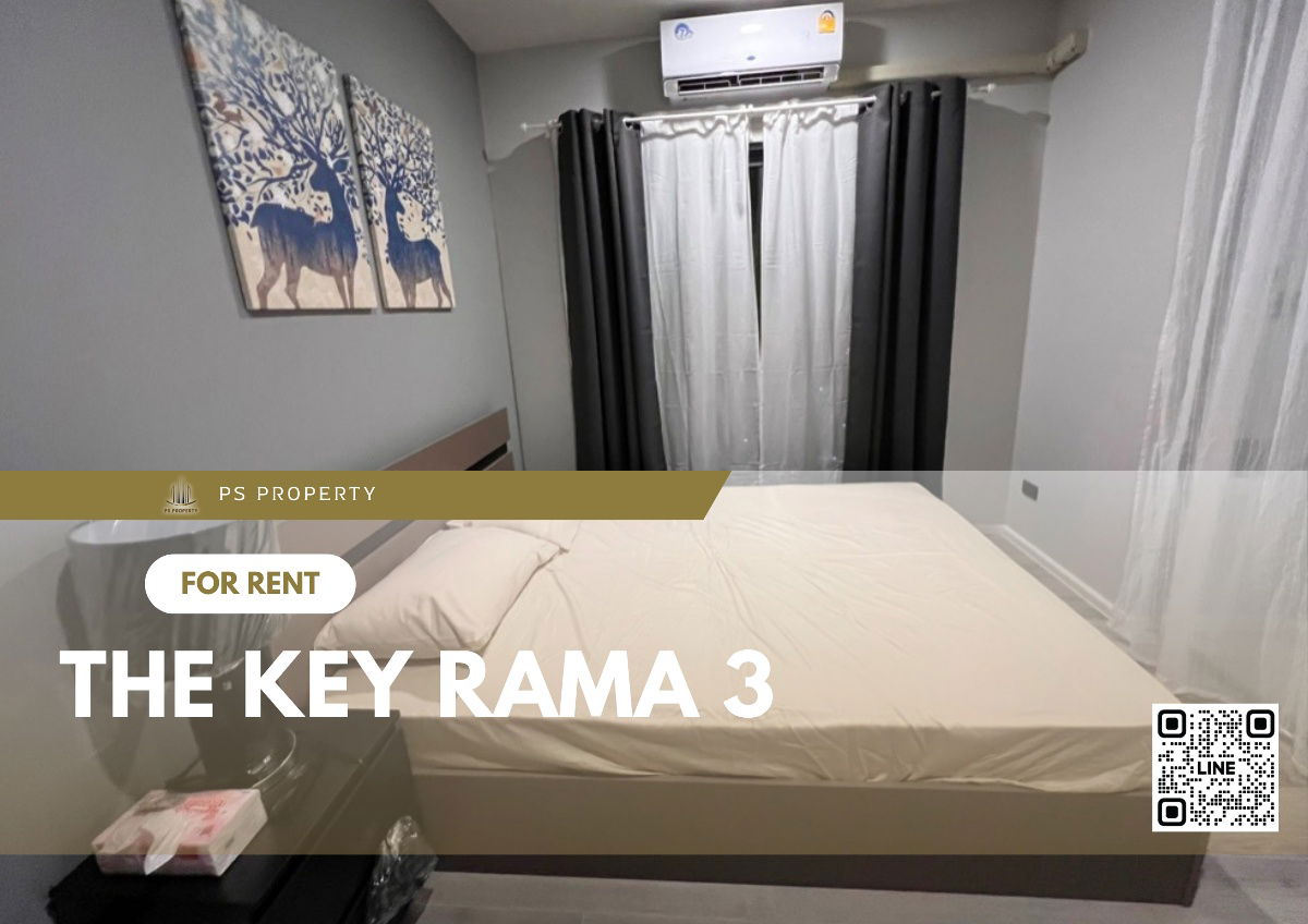 For rent✨The Key Rama 3✨ beautiful room, fully decorated. With furniture and electrical appliances near Terminal 21 department store