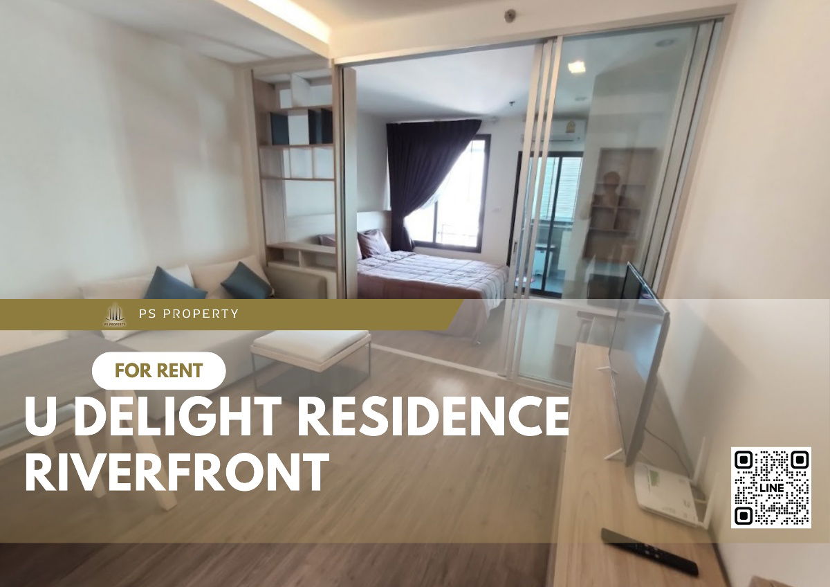 For rent 📣U Delight Residence Riverfront📣 furniture, complete electrical appliances, near BRT Wat Pariwat Station.