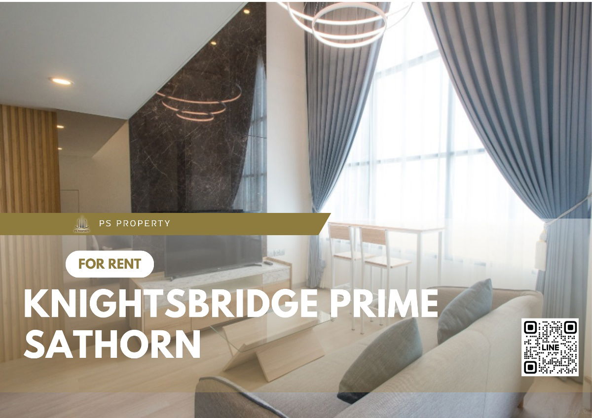 For rent 🔥KnightsBridge Prime Sathorn🔥near BTS Chong Nonsi, beautifully decorated, complete with furniture. and electrical appliances