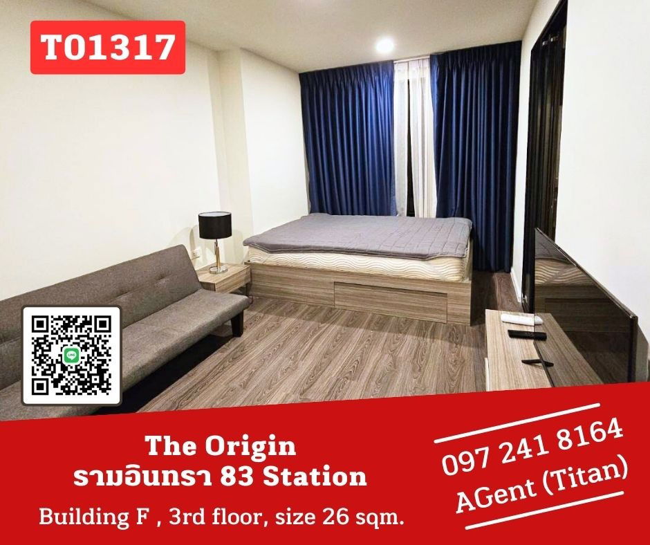 🎯The Origin รามอินทรา 83 ห้องใหม่ Walk in Closet เฟอร์ครบ พร้อมเข้าอยู่ ชอบต่อรองราคาได้