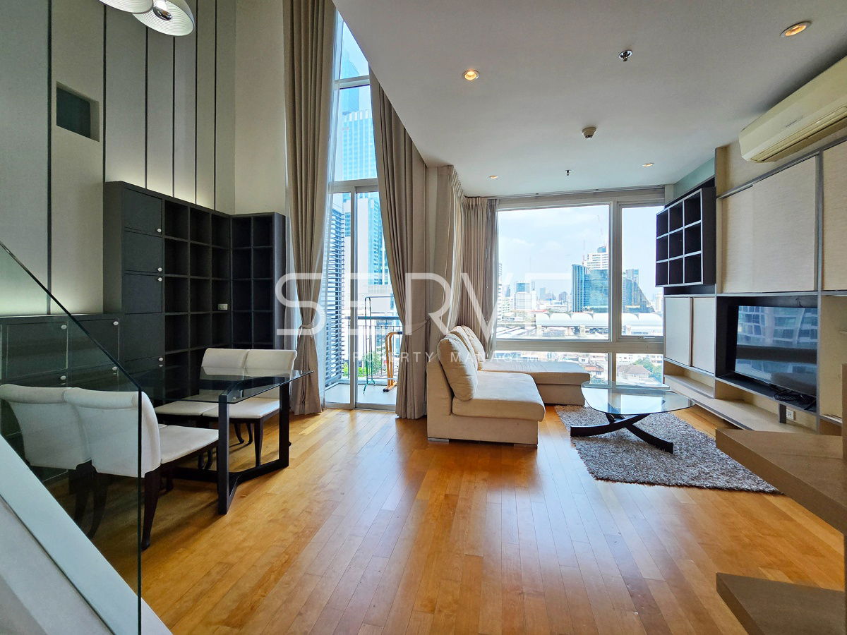 🔥32K🔥 - Duplex 1 Bed with Bathtub Good Location BTS Phaya Thai 220 m. & BTS Ratchathewi 250 m. at Villa Ratchatewi Condo / For Rent