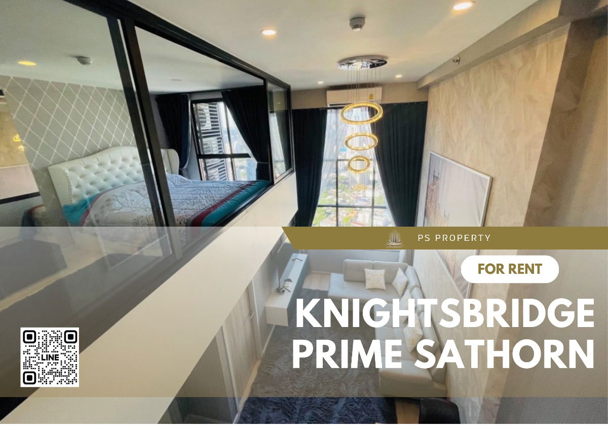 For rent✨ KnightsBridge Prime Sathorn✨ New room, very beautiful. Decorated with furniture Electrical appliances near BTS Chong Nonsi