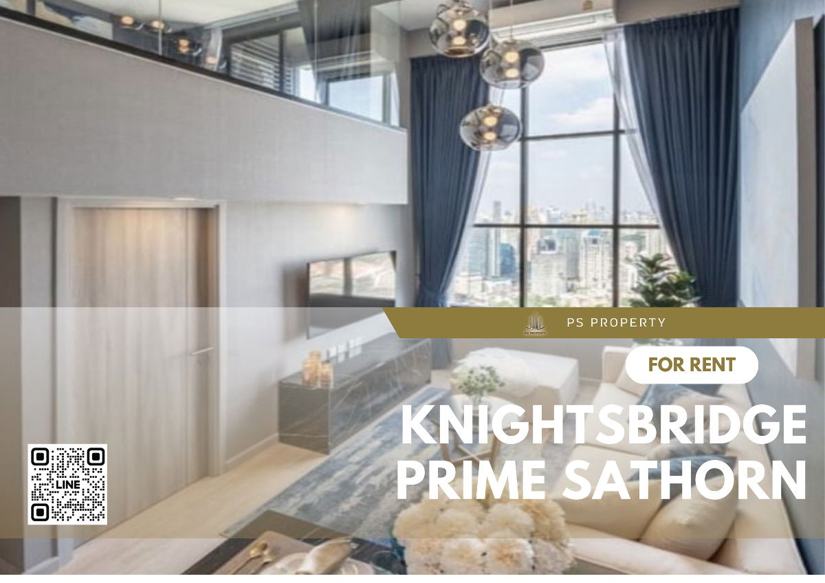 For rent 📣KnightsBridge Prime Sathorn📣 2 bedrooms, beautiful room with furniture. Electrical appliances near BTS Chong Nonsi 600 m.