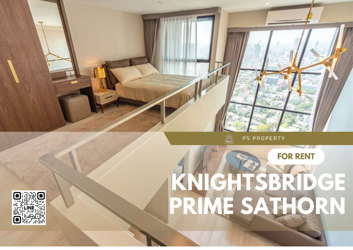 For rent 📌KnightsBridge Prime Sathorn📌 convenient travel near BTS Chong Nonsi, complete with furniture and electrical appliances.