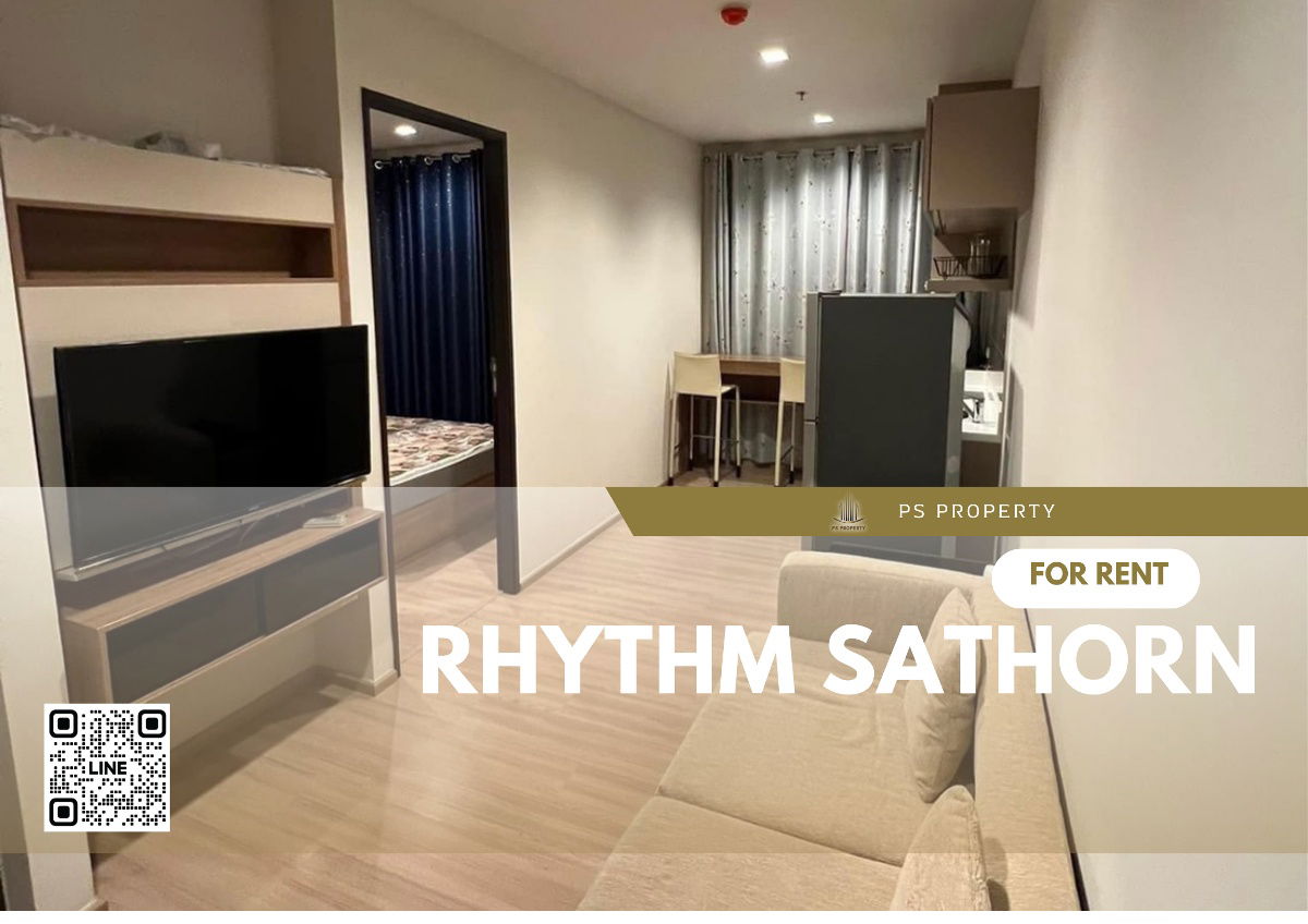 For rent 📌Rhythm Sathorn📌 City view, furniture, complete electrical appliances. Convenient travel near BTS Saphan Taksin.