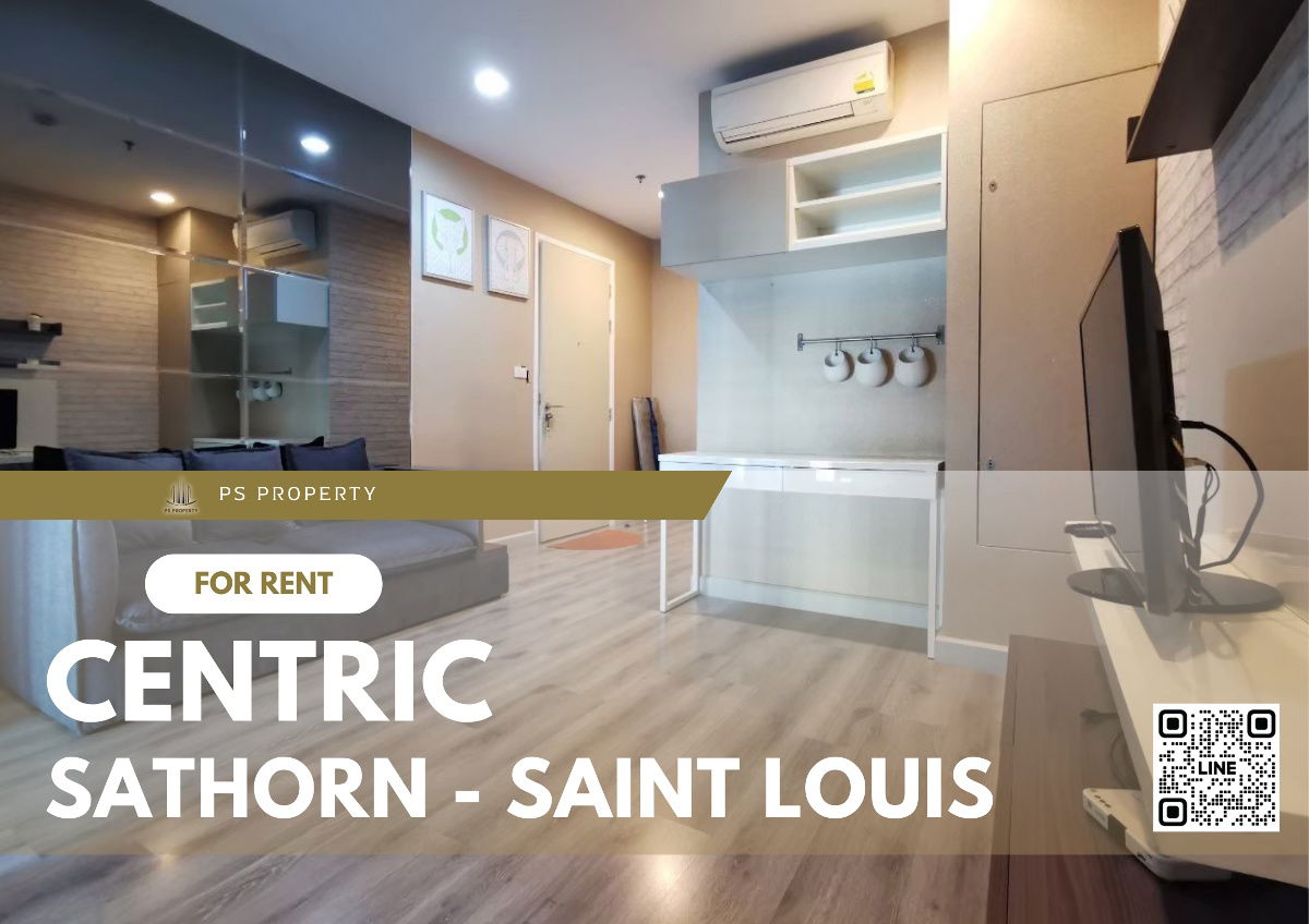 For rent ✨Centric Sathorn - Saint Louis✨ near BTS St. Louis, complete with furniture and electrical appliances.