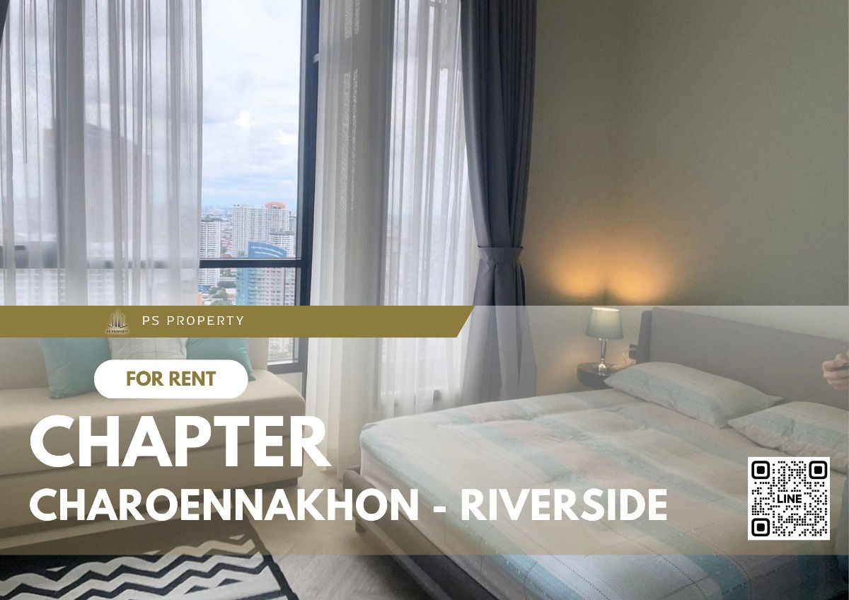 For rent 📣Chapter Charoennakhon - Riverside📣 Furniture, complete electrical appliances, near BTS Krung Thonburi.