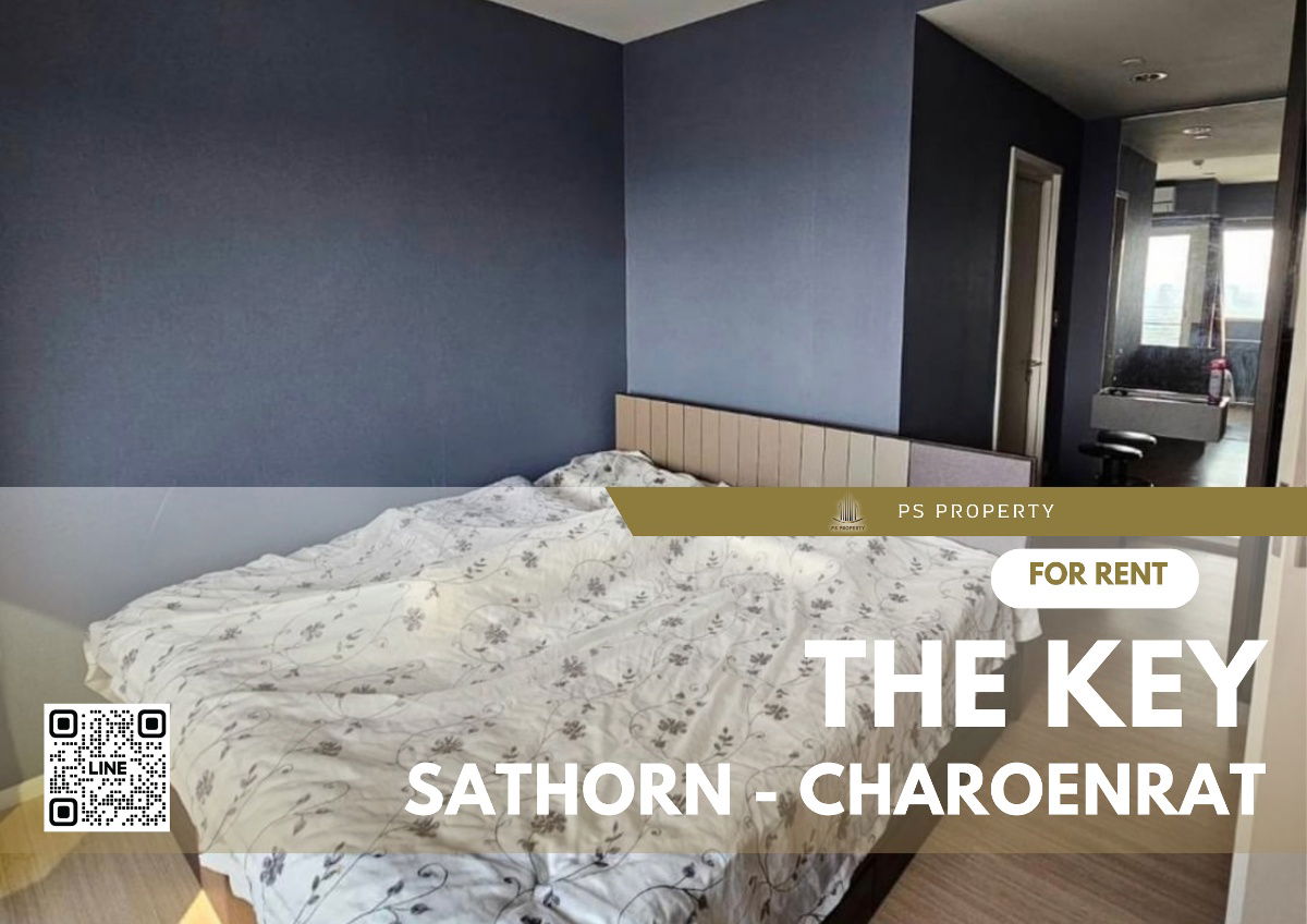 For rent✨The Key Sathorn - Charoenrat✨ 2 bedrooms, 2 bathrooms, furniture, complete electrical appliances, Asiatique view.