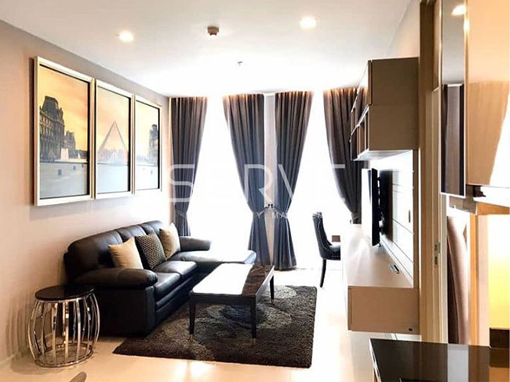 Modern Style Corner 2 Beds 2 Baths High Fl. (Unblock View), Perfect Location Next to BTS Phloen Chit-Noble Ploenchit