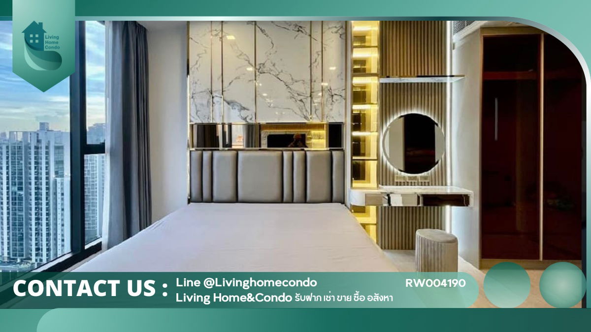 For rent One9Five Asoke-Rama9, beautiful, luxurious room, fully built-in, ready to move in LH-RW004190