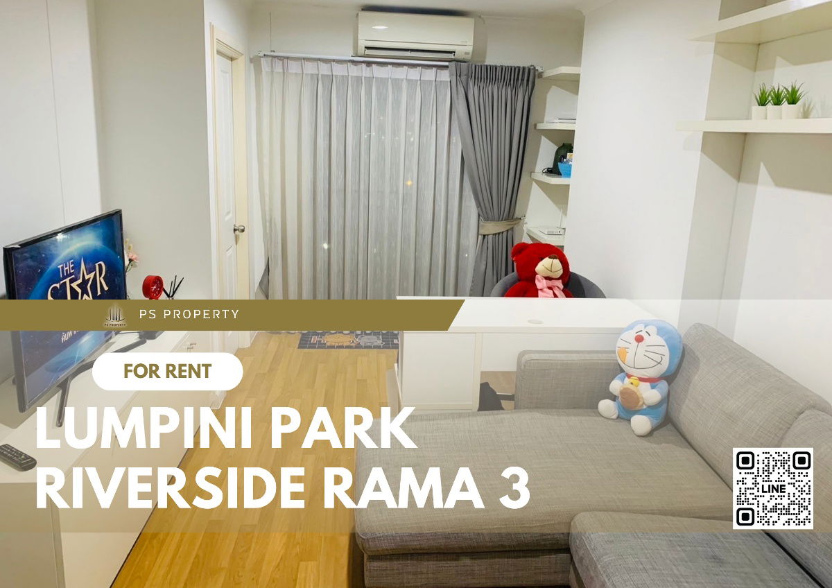 For rent📣Lumpini Park Riverside Rama 3📣, furniture, complete electrical appliances, near BRT Wat Dokmai.