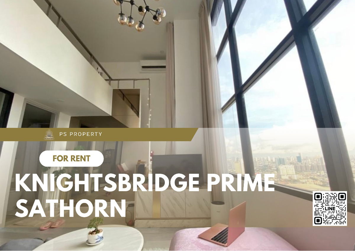 For rent 🔥Knightsbridge Prime Sathorn🔥 Duplex room, beautifully decorated, fully furnished with furniture and electrical appliance