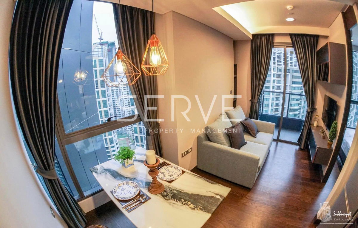 Nice Room & Nice View 1 Bed Super High Fl. 30+ Good Location BTS Phrom Phong 900 m. at The Lumpini 24 Condo / For Rent