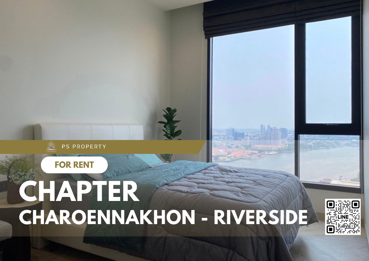 For rent✨Chapter Charoennakhon - Riverside✨ 2 bedrooms, furniture, complete electrical appliances. Chao Phraya River view