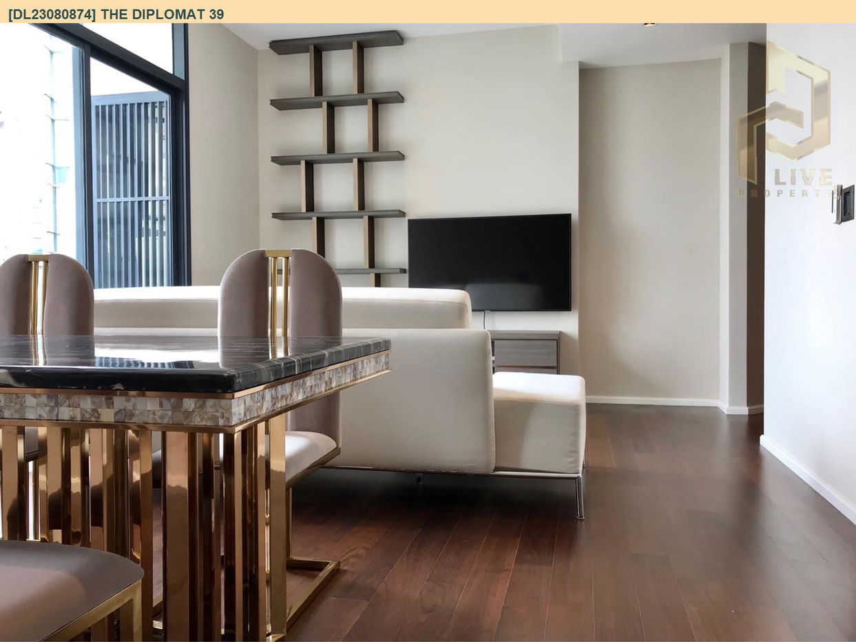 DL23080874 Condo for rent, The Diplomat 39 near BTS Phrom Phong, ready to move in, call urgently 0842740999 LineID @523dslwi