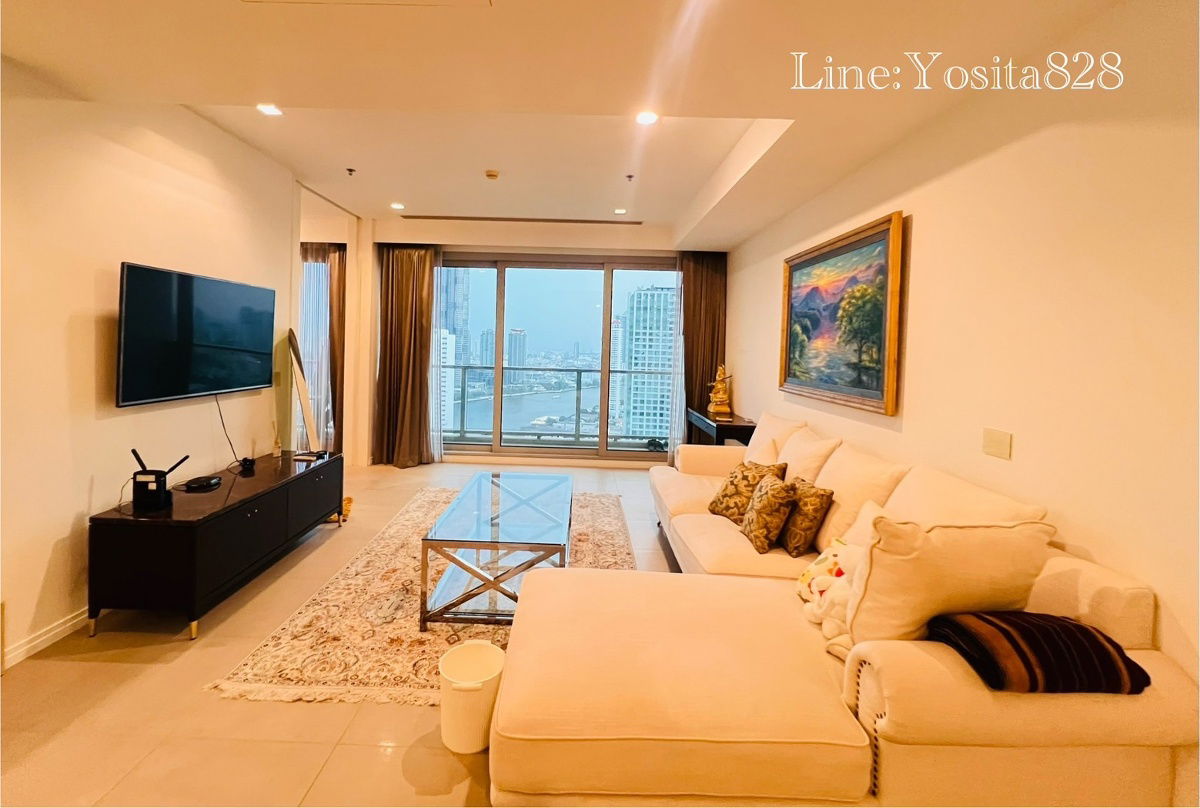 ให้เช่า เดอะ ริเวอร์ คอนโดมิเนียม เจ้าพระยาริเวอร์วิว 130 ตรม.