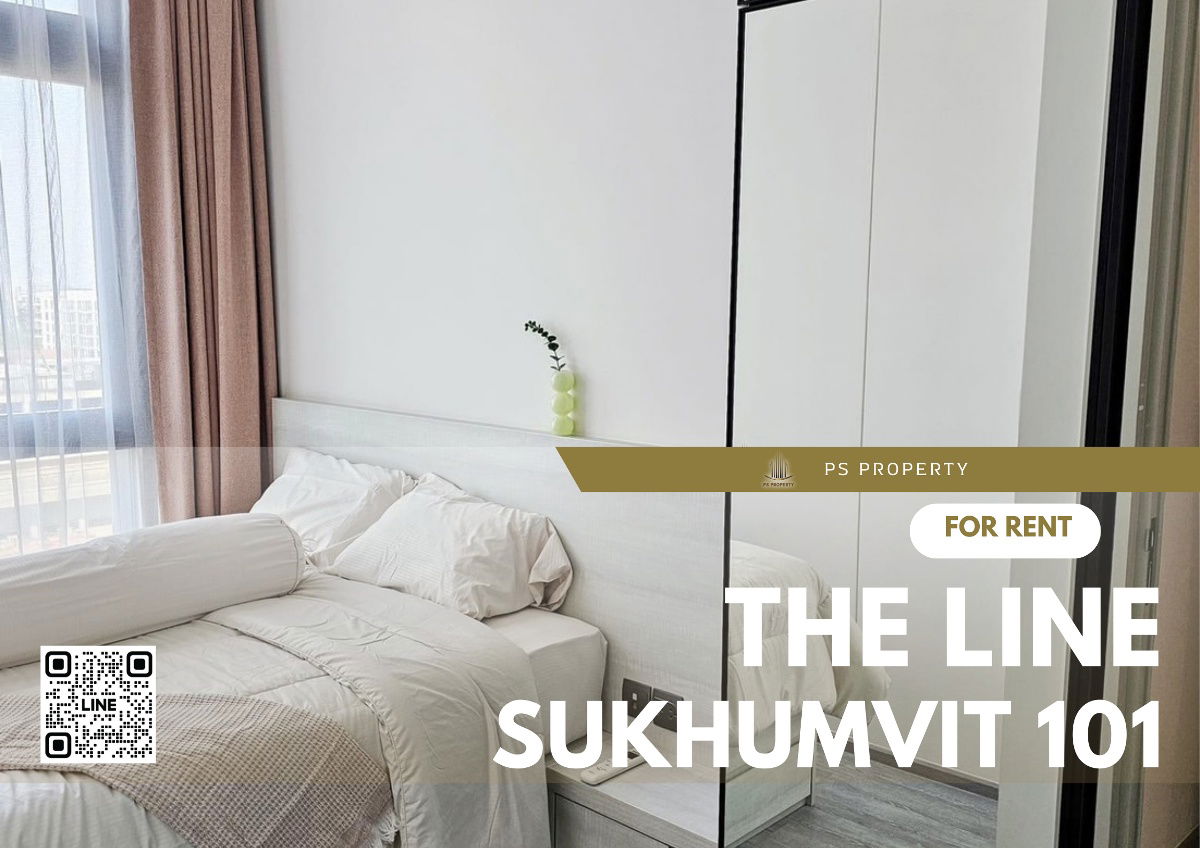 For rent 📣THE LINE Sukhumvit 101📣 furniture, complete electrical appliances. Convenient travel, next to BTS Punnawithi.
