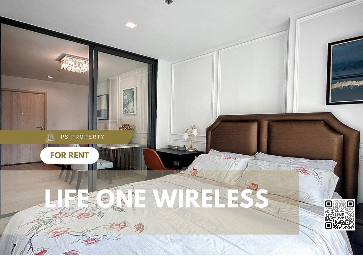 For rent 🔺Life One Wireless🔺 near BTS Ploenchit 🚆 beautiful room, built-in, fully furnished. Decorated and ready to move in