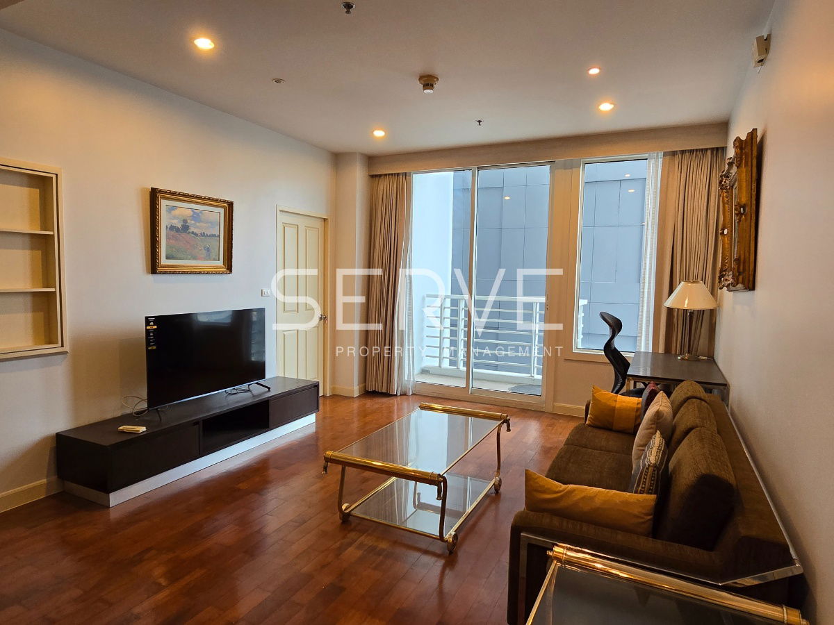 1 Bed with Bathtub 59.06 sq.m. High Fl. 10+ Good Location BTS Phrom Phong 50 m. at Siri Residence Condo / For Rent