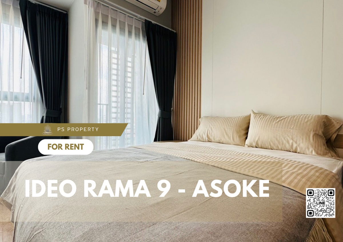 ให้เช่า 🦋IDEO Rama 9 - Asoke🦋 ห้องสวย ตกแต่งบิวท์อิน