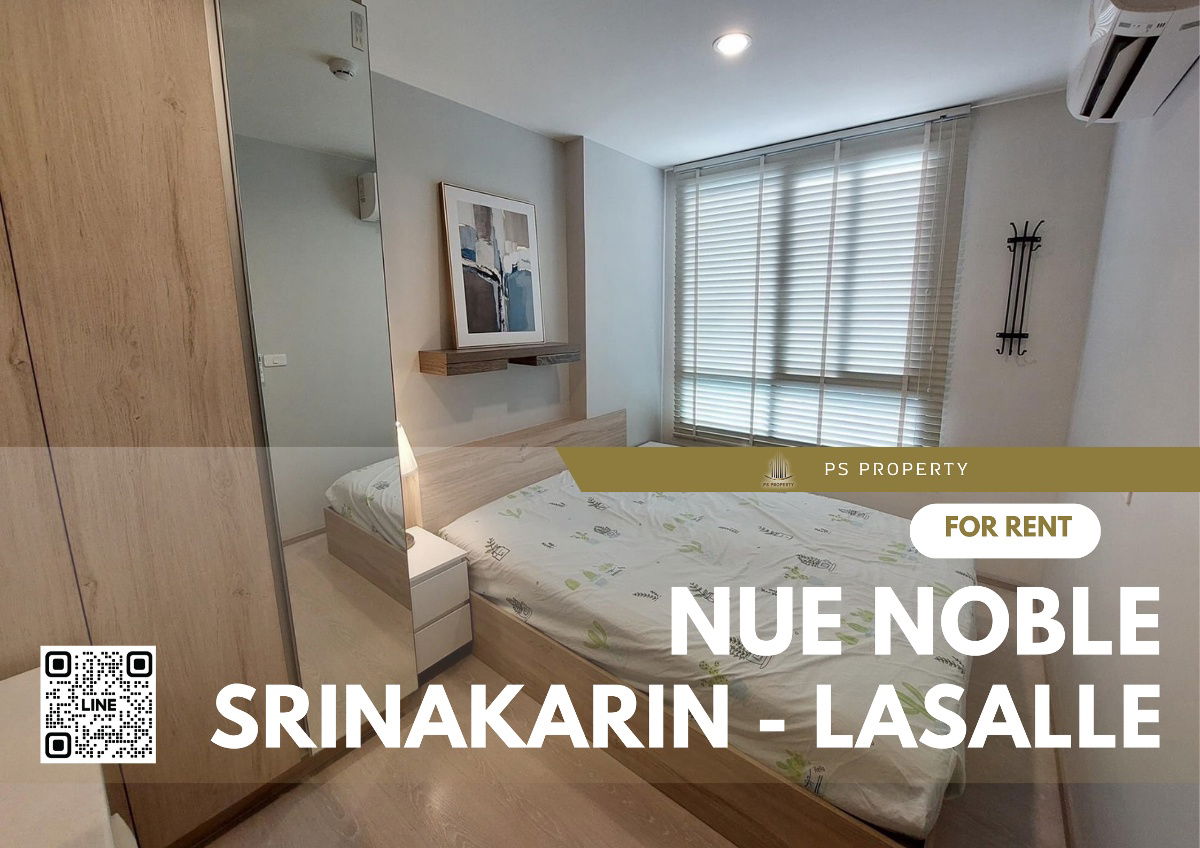 For rent 📣Nue Noble Srinakarin - Lasalle📣 Beautiful room, fully decorated. With furniture and electrical appliances, near MRT Sri Lasalle.