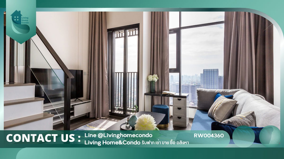 For rent Knightsbridge Space Ratchayothin Duplex, beautifully decorated, built-in, high floor, fully furnished LH-RW004360