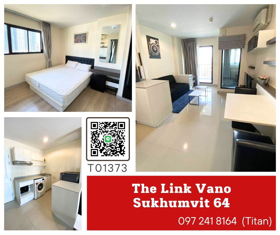 🔥🔥 The Link Vano Sukhumvit 64, big room, near BTS, ready to move in, fully furnished, like coming to talk at the event (T01373)