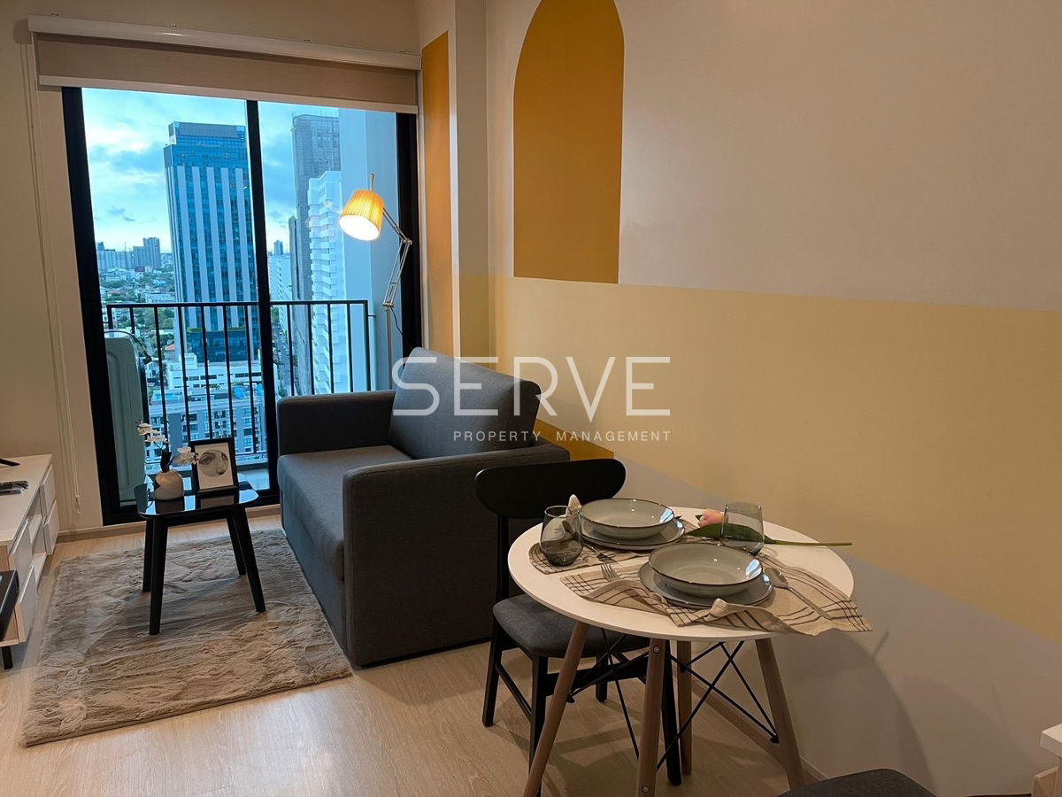 1 床新房家具齐全，位置优越，靠近 MRT Lat Phrao 150 m。