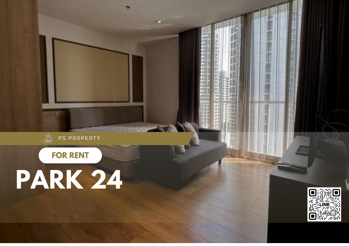For rent⭐Park 24⭐, beautiful room, fully decorated. With furniture and electrical appliances, near BTS Phrom Phong.