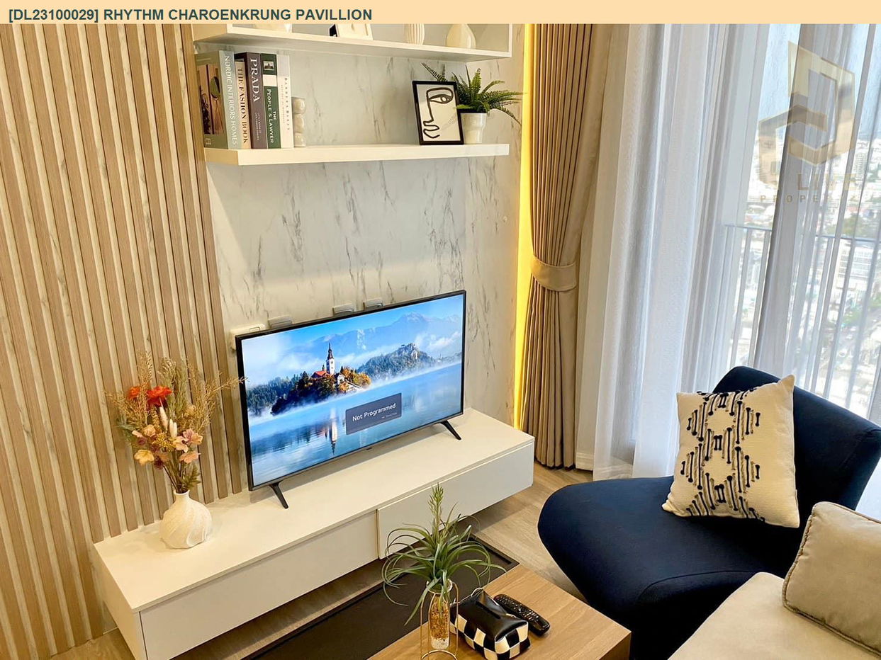 DL23100029 Condo for rent, RHYTHM CHAROENKRUNG PAVILLION near BTS สะพานตากสิน, ready to move in, call urgently 0800343450 LineID @655ebbvc