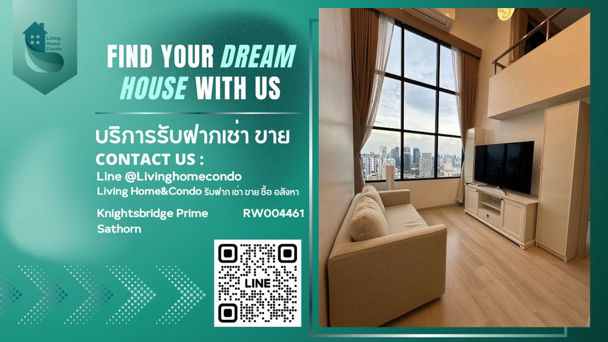 For rent Knightsbridge Prime Sathorn, luxury condo, Duplex, beautifully decorated, very good view LH-RW004461