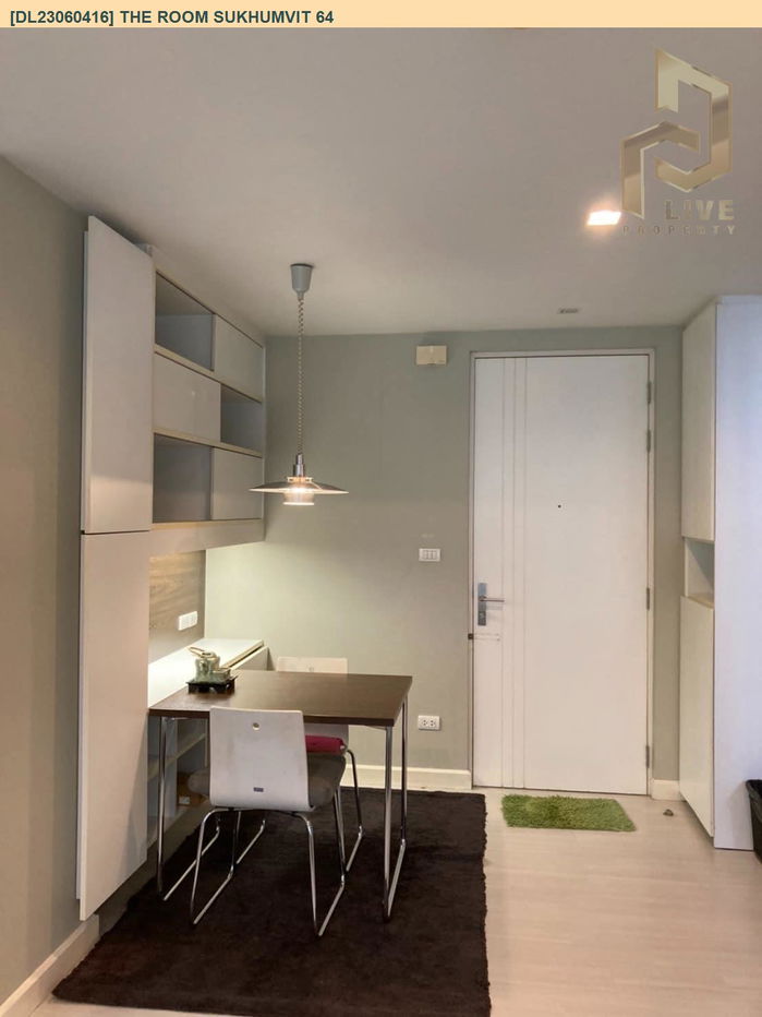 DL23060416 Condo for rent, The Room Sukhumvit 64 near BTS Punnawithi, ready to move in, call urgently 0800343450 LineID @655ebbvc