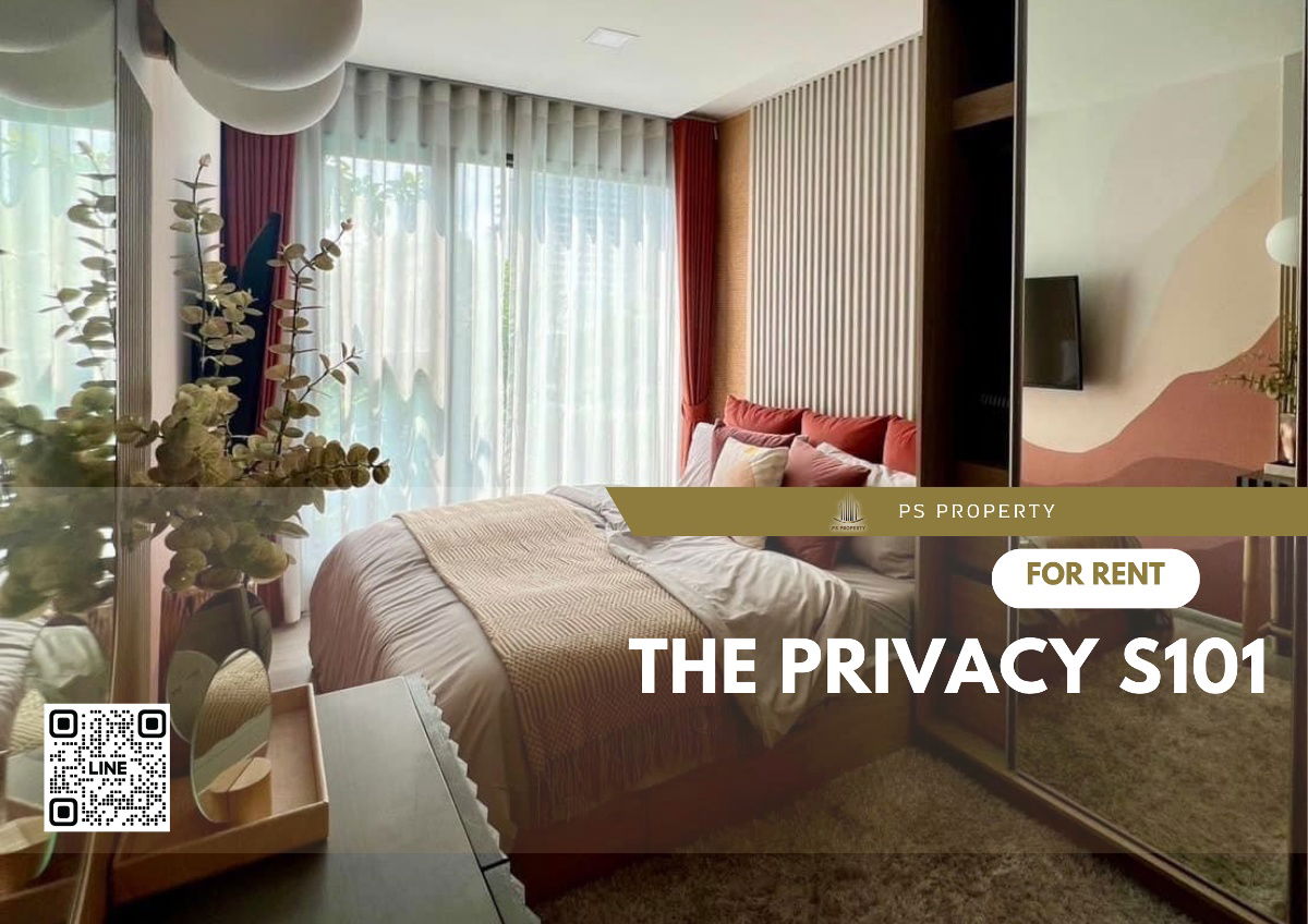 For rent 📌THE PRIVACY S101📌 near BTS Punnawithi, furniture, complete electrical appliances. Ready to move in
