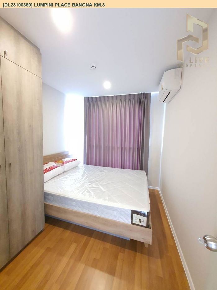 DL23100389 Condo for rent, Lumpini Place Bangna Km.3 near BTS Udom Suk, ready to move in, call urgently 0656133286 LineID @897iyzll