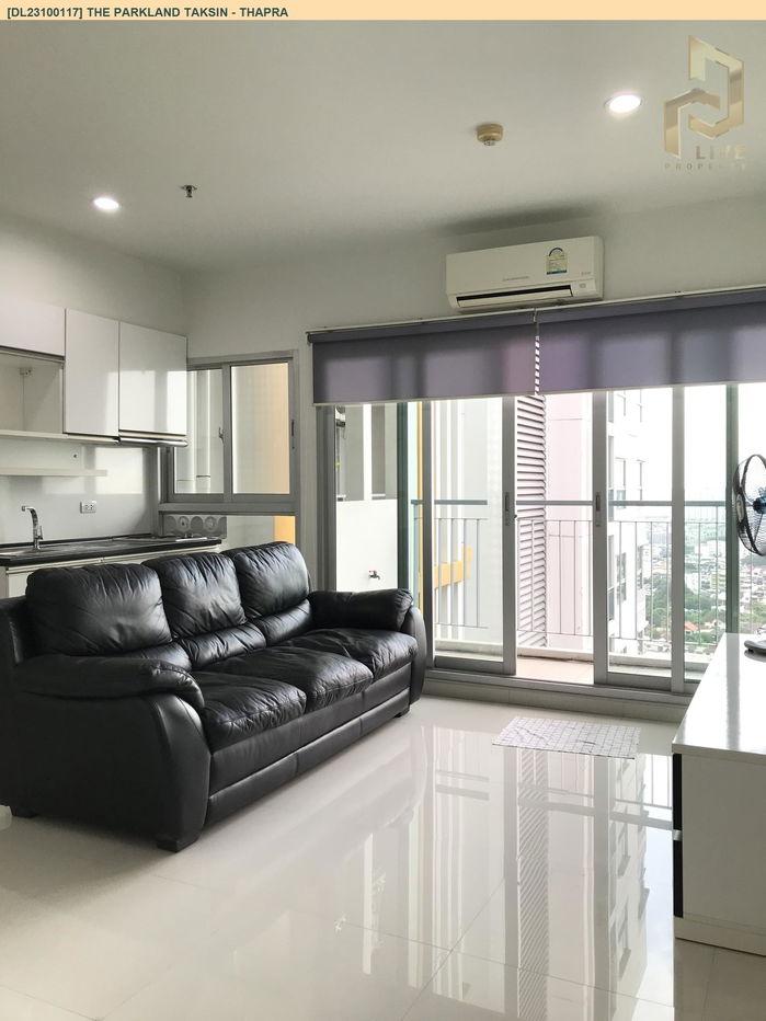 DL23100117 公寓出租，The Parkland Taksin - Thapra 靠近 BTS Talat Phlu，准备入住，紧急致电 0800343450 LineID @655ebbvc
