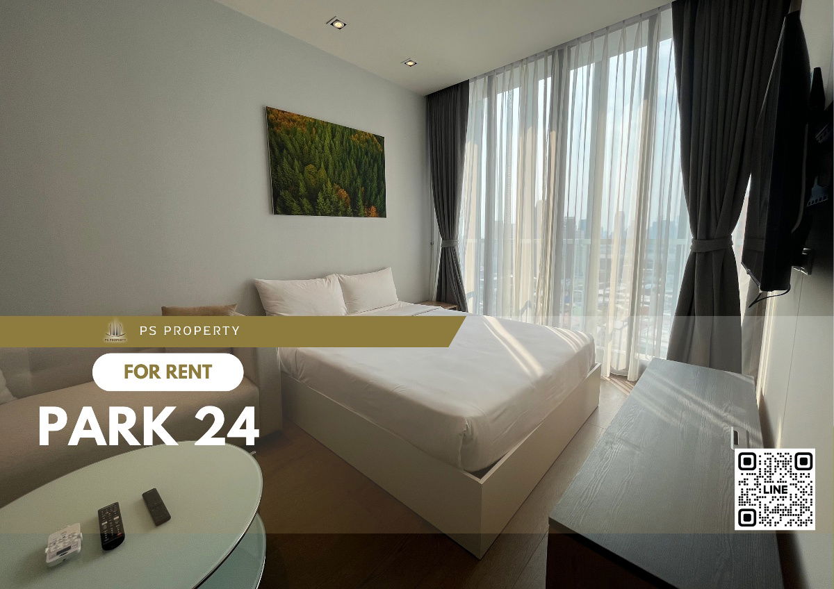 For rent⭐Park 24⭐, beautiful room, fully decorated. With furniture and electrical appliances, near BTS Phrom Phong.