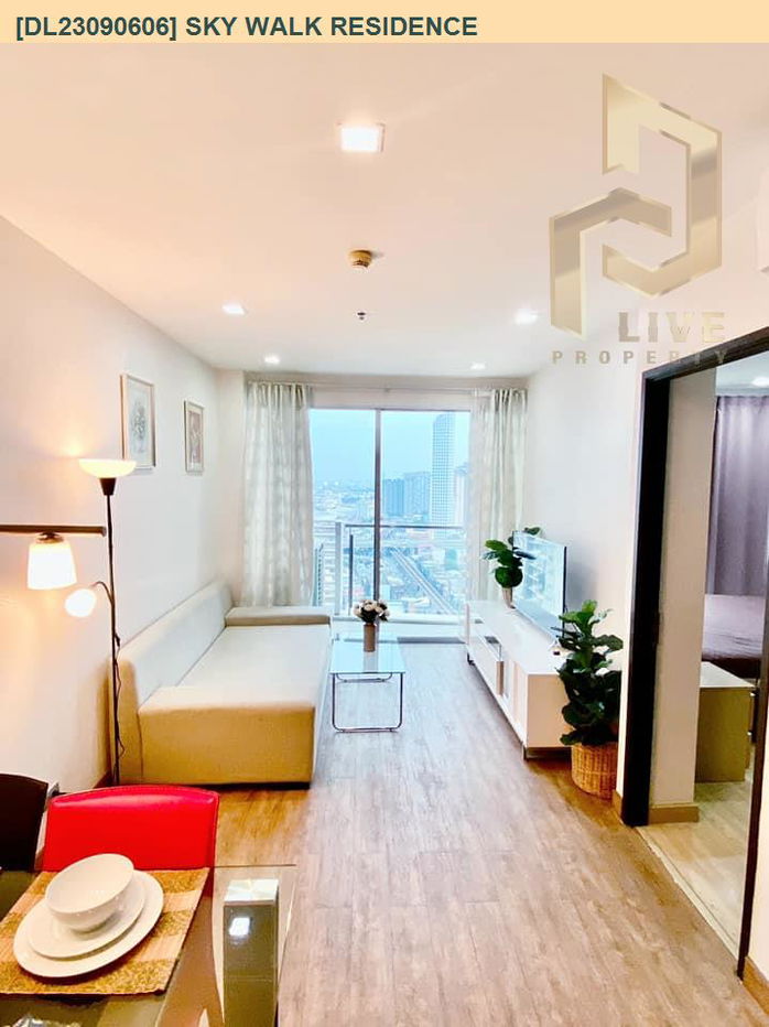 DL23090606 Condo for rent, Sky Walk Residence  near BTS Phra Khanong, ready to move in, call urgently 0842740999 LineID @523dslwi