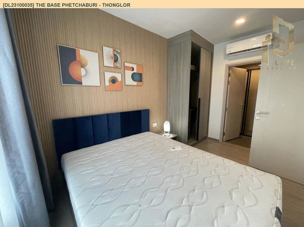 DL23100035 Condo for rent, THE BASE Phetchaburi - Thonglor near BTS Phrom Phong, ready to move in, call urgently 0842740999 LineID @523dslwi