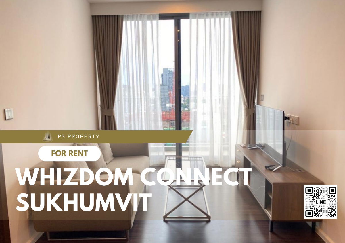 For rent 📣 Whizdom Connect Sukhumvit 📣 furniture, complete electrical appliances, near BTS Punnawithi.