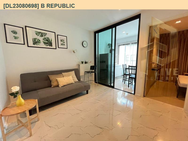 DL23080698 Condo for rent, B Republic near BTS Punnawithi, ready to move in, call urgently 0656133286 LineID @897iyzll