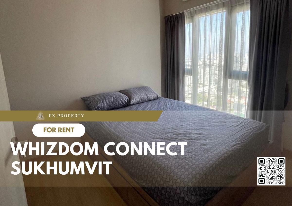 For rent 📣 Whizdom Connect Sukhumvit 📣 near BTS Punnawithi, furniture, complete electrical appliances.