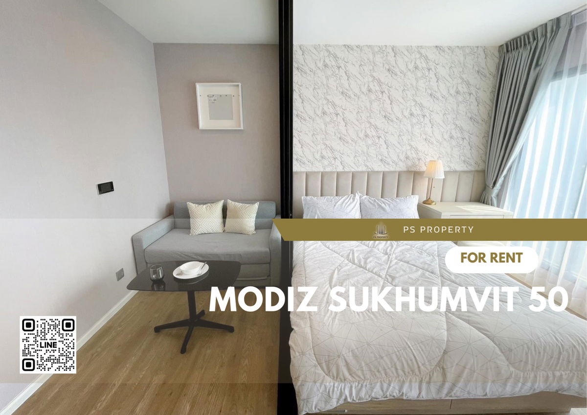 For rent ✨ MODIZ Sukhumvit 50 ✨ Beautiful room with furniture and electrical appliances, near BTS On Nut.