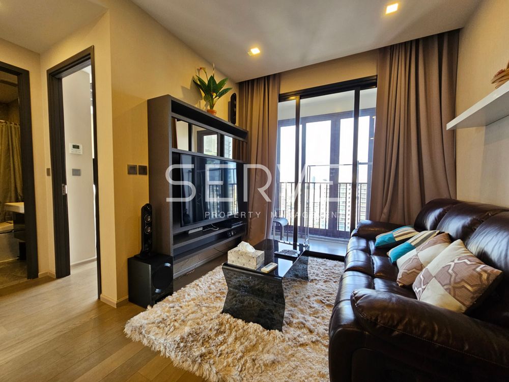 2 Bed 1 Bath with Bathtub 47 sq.m. High Fl. Good Location MRT Sukhumvit 20 m. and BTS Asok 230 m.-Ashton Asoke