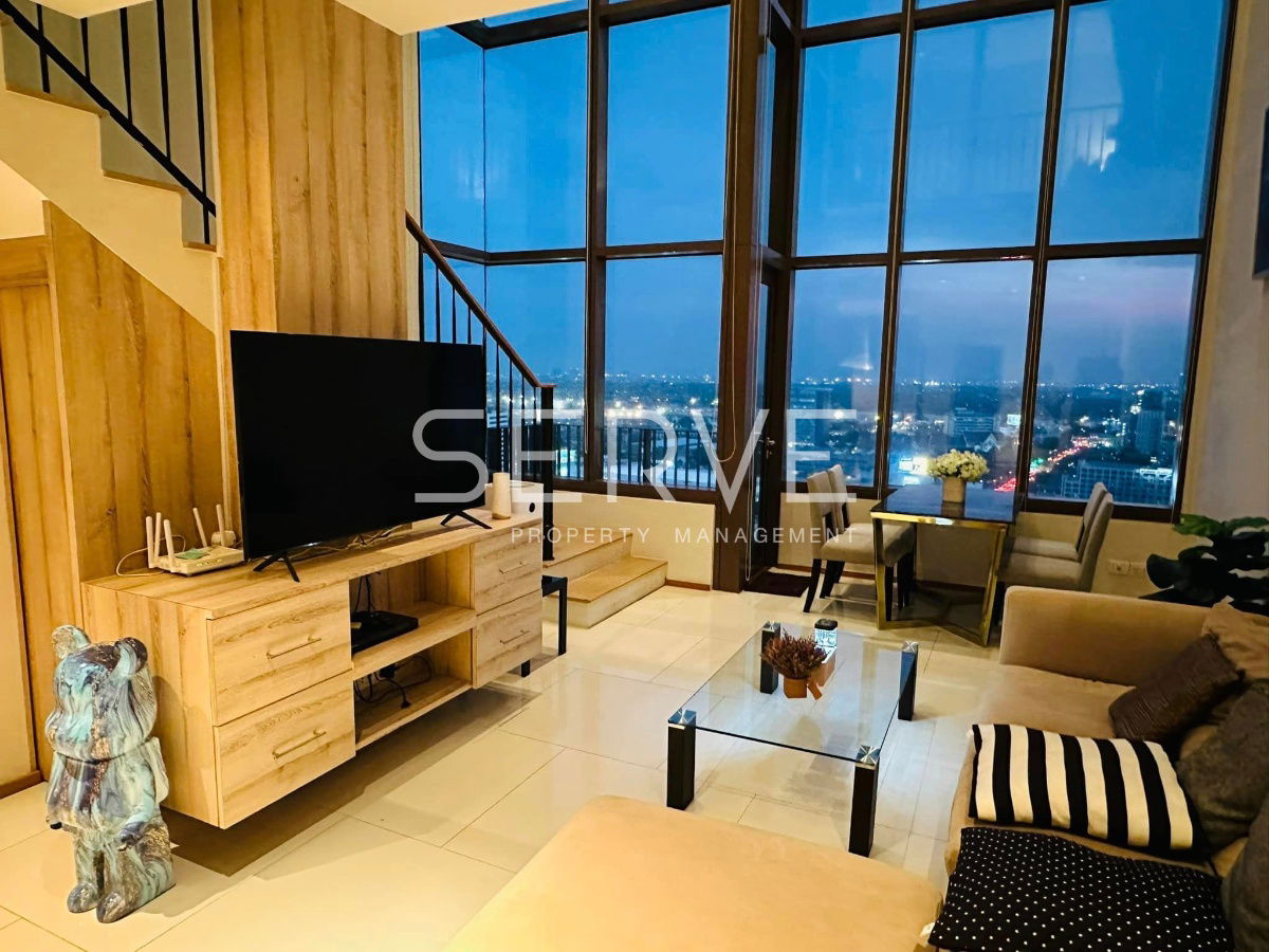 🔥Duplex Unit 1 Bed 2 Baths with Bathtub High Fl. 25+ Good Location BTS Phrom Phong 800 m. at The Emporio Place Condo / For Rent