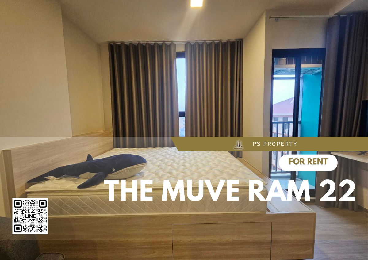 For rent 🔥 THE MUVE Ram 22 🔥 furniture, complete electrical appliances, near MRT Ramkhamhaeng